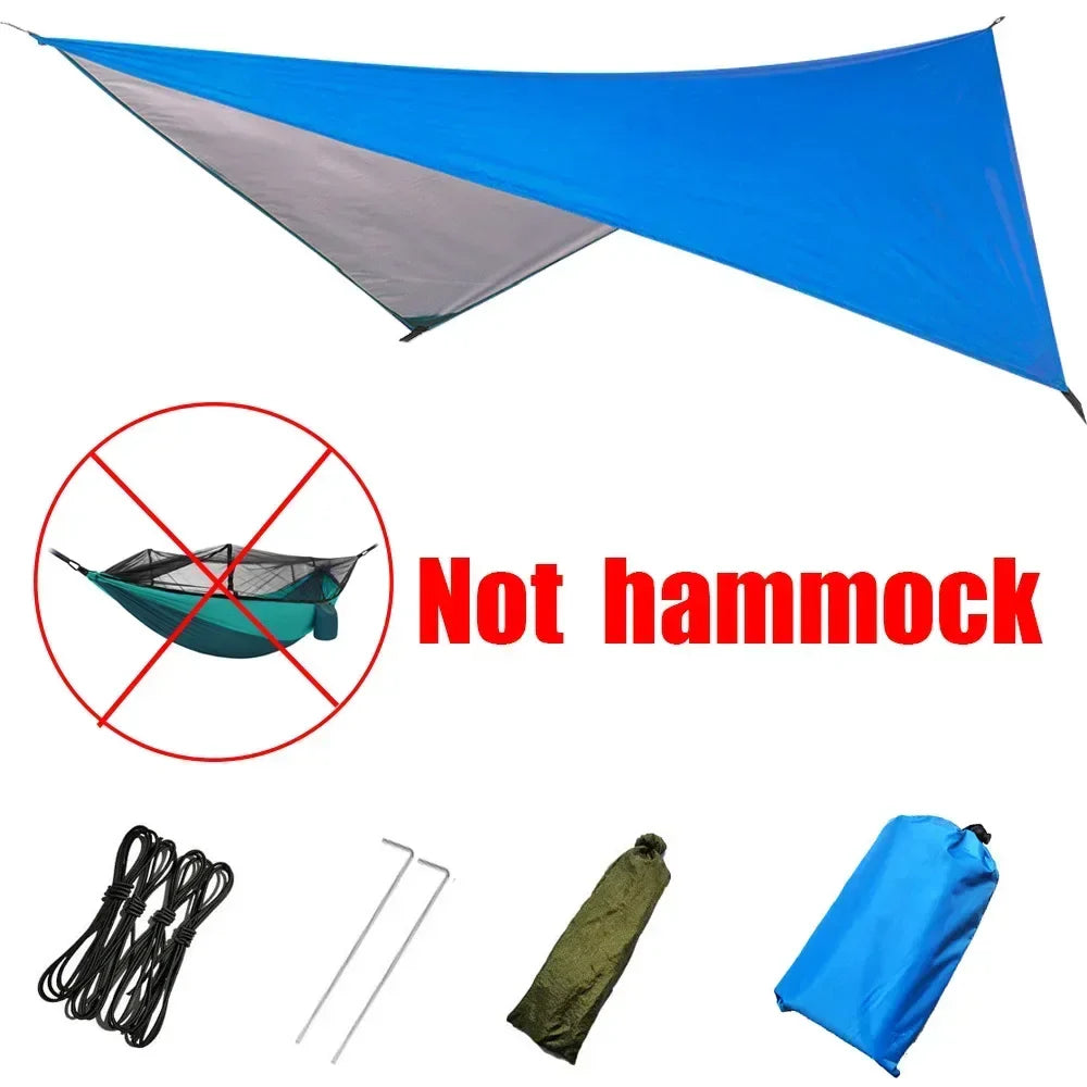 AdventureNest 2-Person Camping Hammock Set – 260x140cm Parachute Hammock with Mosquito Net & Rain Fly Tarp – Ultralight Outdoor Hammock for Travel, Hiking, Backpacking