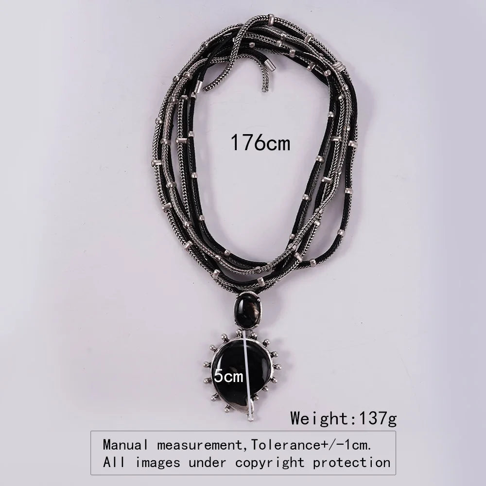 2025 RIOT LINKS – Double-Layer Punk Pendant Necklace for Rule Breakers & Heart Takers