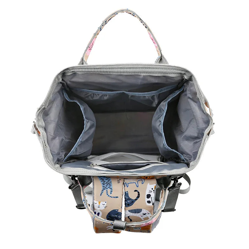 JoyTrail Mommy Backpack — Lightweight Printed Nylon Maternity & Baby Travel Bag with Large Capacity