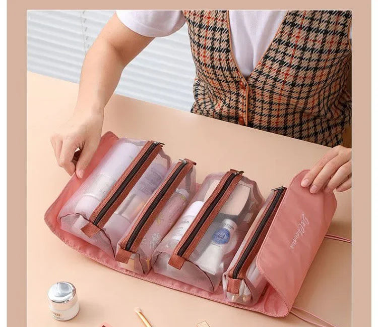 Bag of Holding: Ultra-Clever Travel Cosmetic Case for Women | Zippered Makeup & Toiletry Vault for Organized Queens