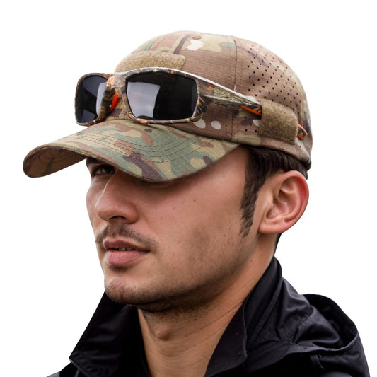 Space Souls Tactical Camo Baseball Cap – Ultimate Breathable UV Shield for Outdoor Warriors