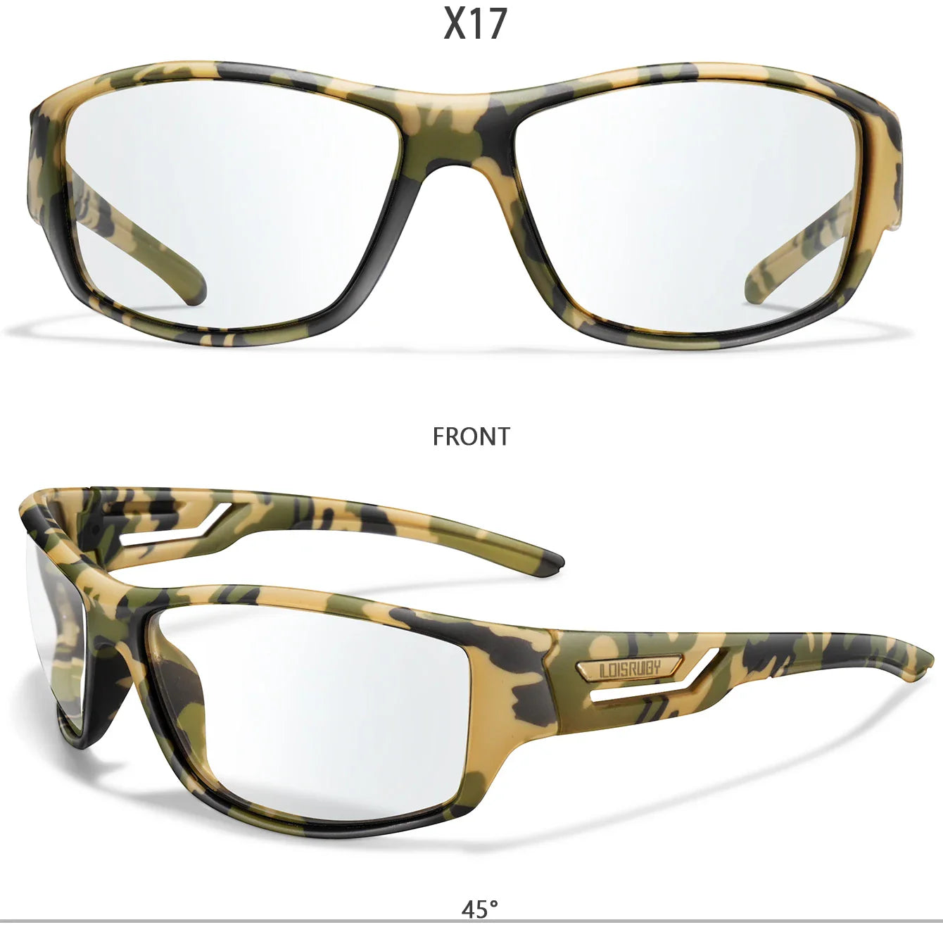 LOISRUBY CamoShift Photochromic Cycling Sunglasses – Road-Ready Vision for Every Light & Every Ride