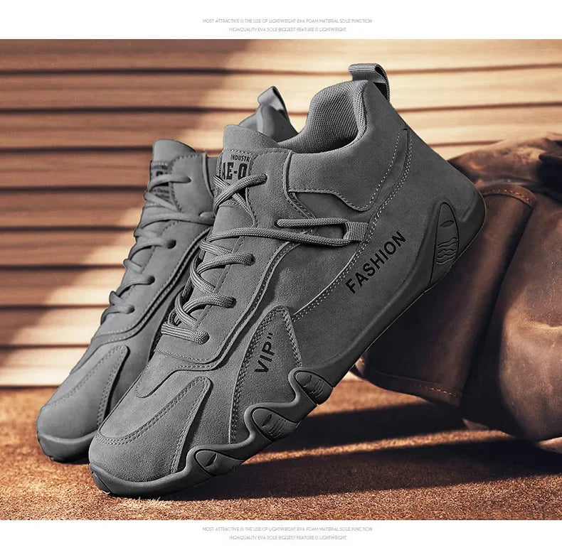 Khaki Riot: Qaawal Combat-Ready Ankle Kicks – Lace-Up Street Boots for Rock-Hardened Casuals