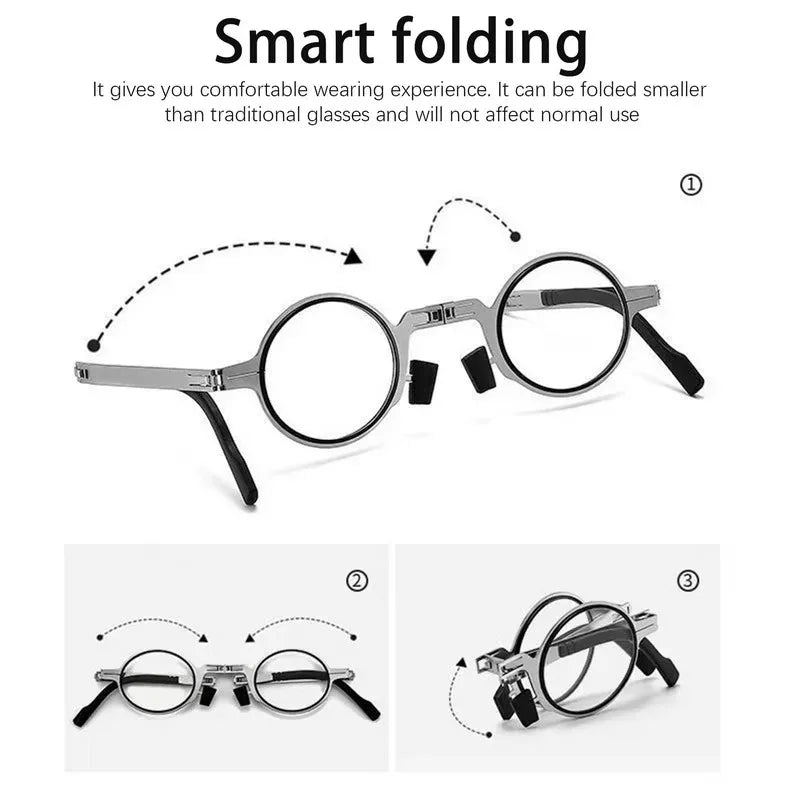 MOONBIFFY Fold & Focus – Portable Smart Folding Blue Light Reading Glasses for Men & Women 👓✨