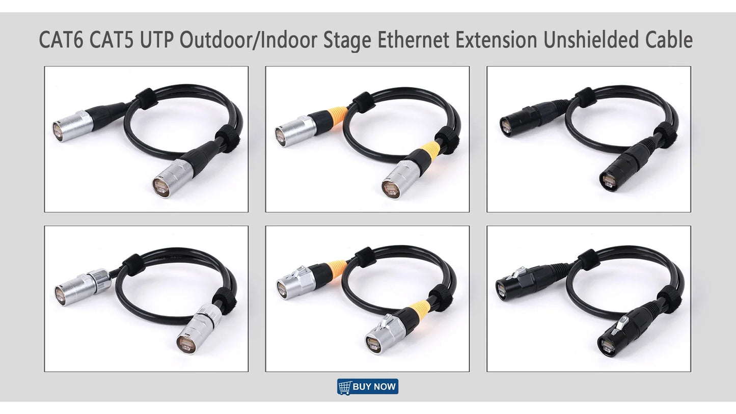"Cable to the Grave" Ultra Shielded Cat5/Cat6 LAN Line – 0.3M-100M Stage-Ready STP/SFTP Ethernet Cable with Zinc Armor Ends
