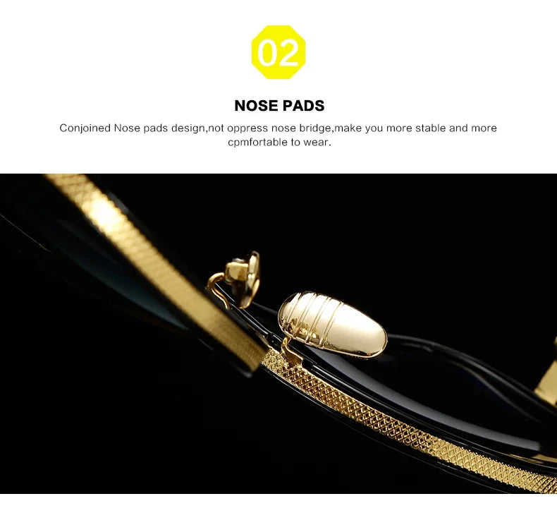 DEATHEYES KP1828 – Oversized Metal Gradient Sunglasses for Men | GTA Getaway Edition UV400 Shades