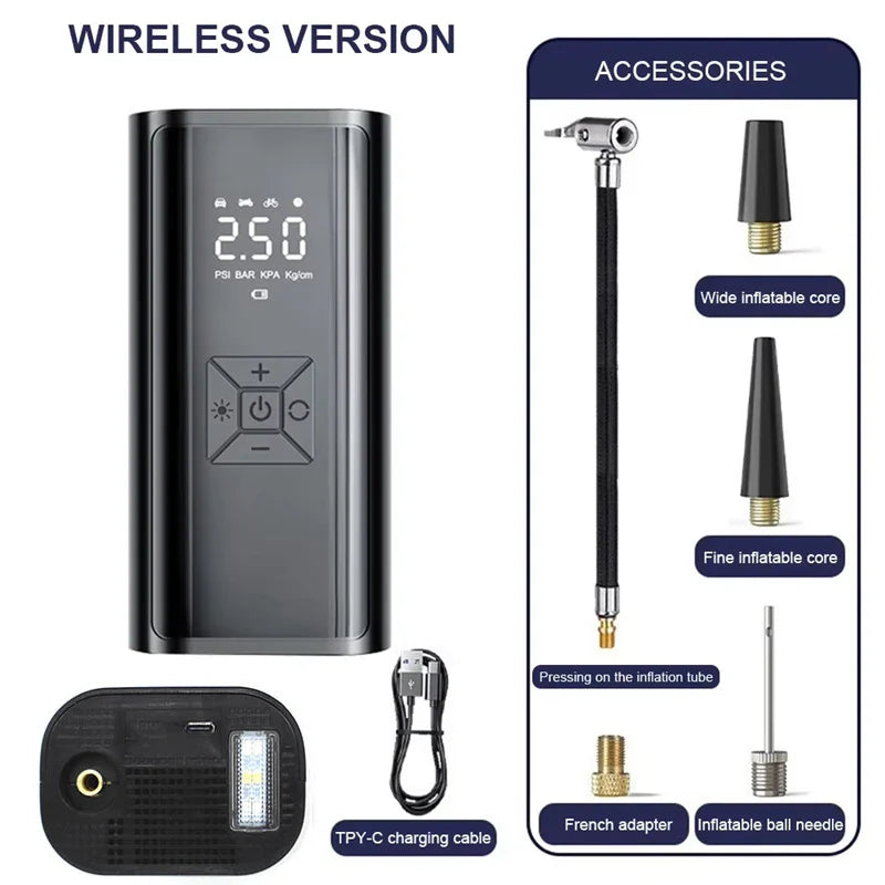 PuffDaddy X1 – Wireless Tire Inflator Air Pump with Auto Stop, 150PSI Power for Cars, Bikes, Balls & Boats | Compact, Fast & Seriously Handy