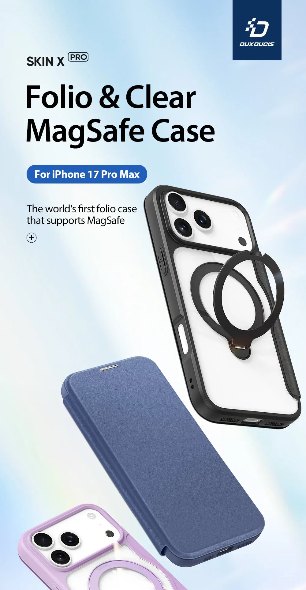 DUX DUCIS Armored MagSafe iPhone 17 Pro Max Case — Military-Grade Magnetic Stand Fortress