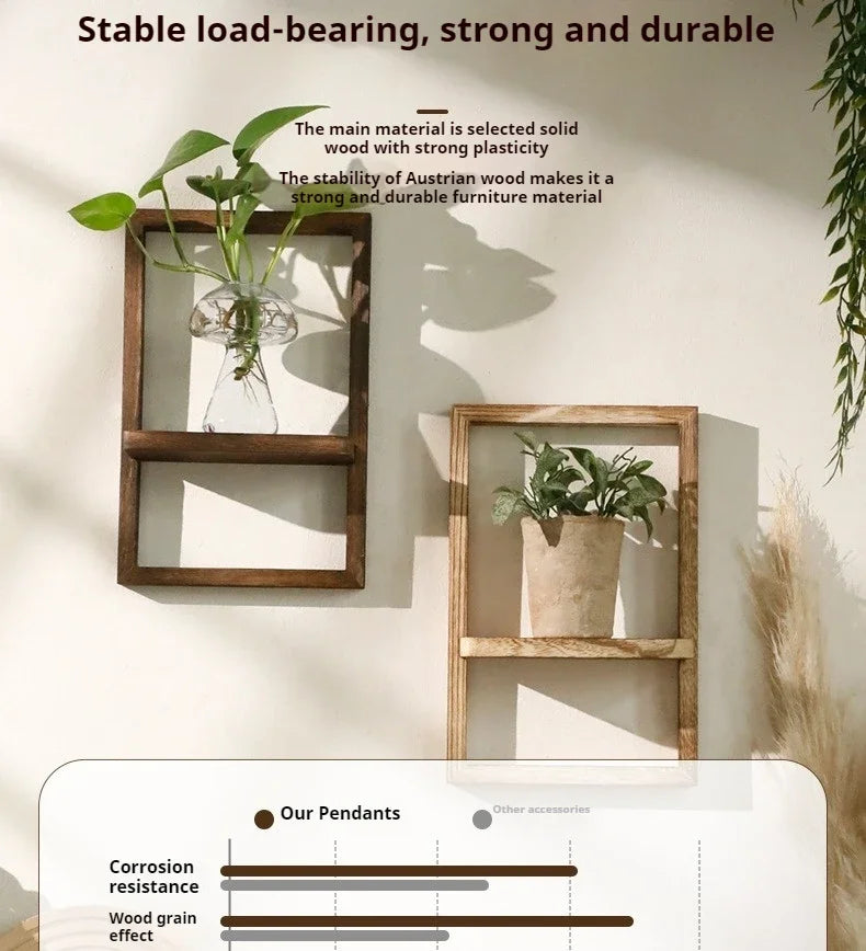 “Wall of Riffs” Industrial-Grade Wooden Hanging Shelf – Post-Modern Display Rack for Loud Lives & Louder Walls