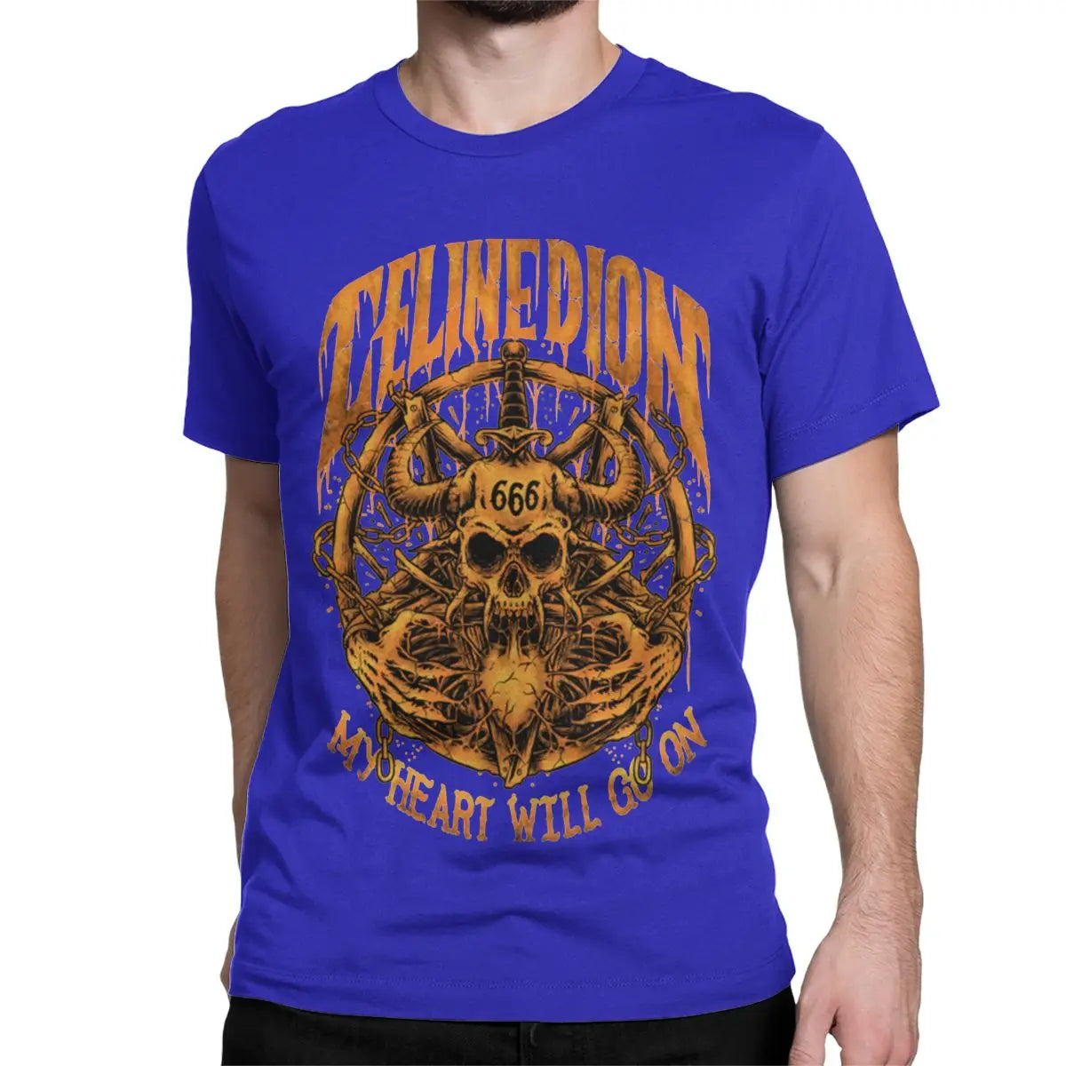 Titanic Metal Heart Tee – Celine Dion Parody Rock Shirt for Men & Women Cotton Short Sleeve Top