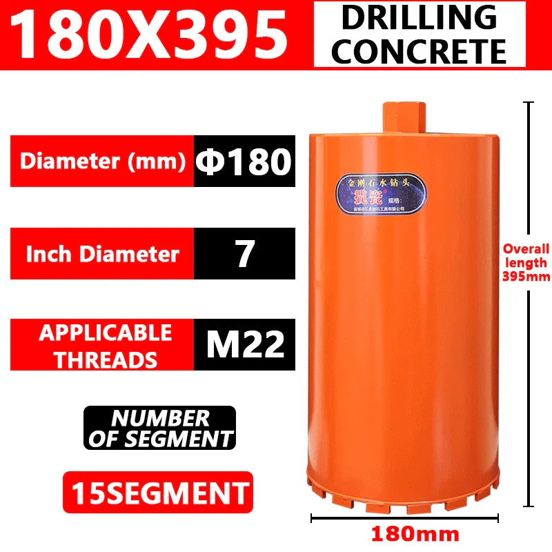 Concrete Killer 395 – Lizard Vigilante Diamond Core Drill Bit for Reinforced Concrete (25–200mm) | Aircon Wall Puncher from Hell