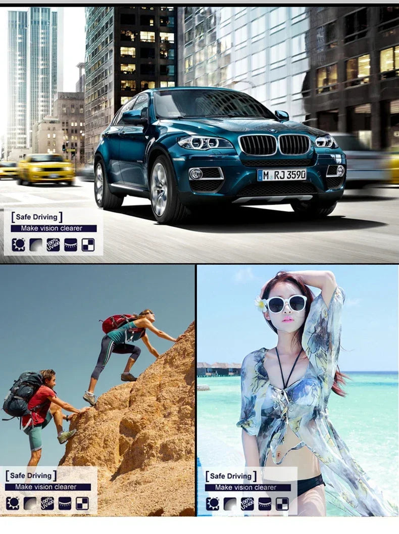 DEATHEYES KP1828 – Oversized Metal Gradient Sunglasses for Men | GTA Getaway Edition UV400 Shades