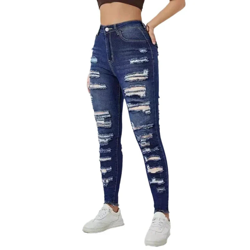Kalenmos Y2K Time-Traveler Jeans: High-Waist Spliced Mom Jeans for Women – Elegant Pencil Pants That Make Basic Denim Cry in the Fitting Room