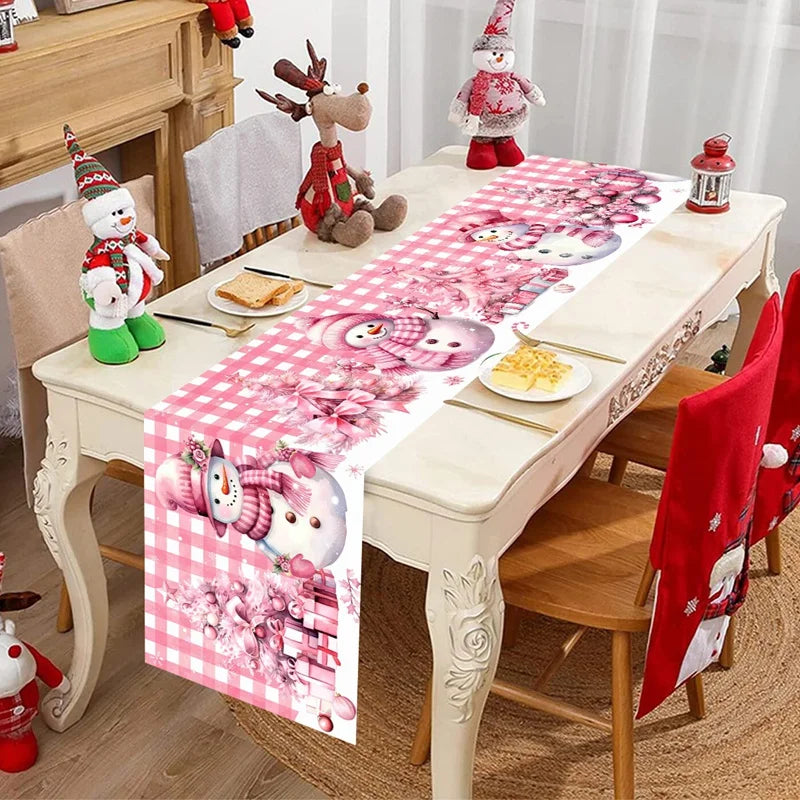 FestiveFeast Christmas Table Runner – Merry Christmas Home Decoration 2025–2026, Holiday Dining Table Decor & New Year Ornament 🎄✨