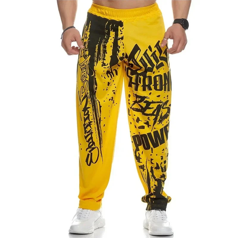 CLIFFORDLENOX™ CHAOS MODE Graffiti-Tech Sweatpants | Quick-Dry Breathable Rockstar Training Joggers (Men’s)