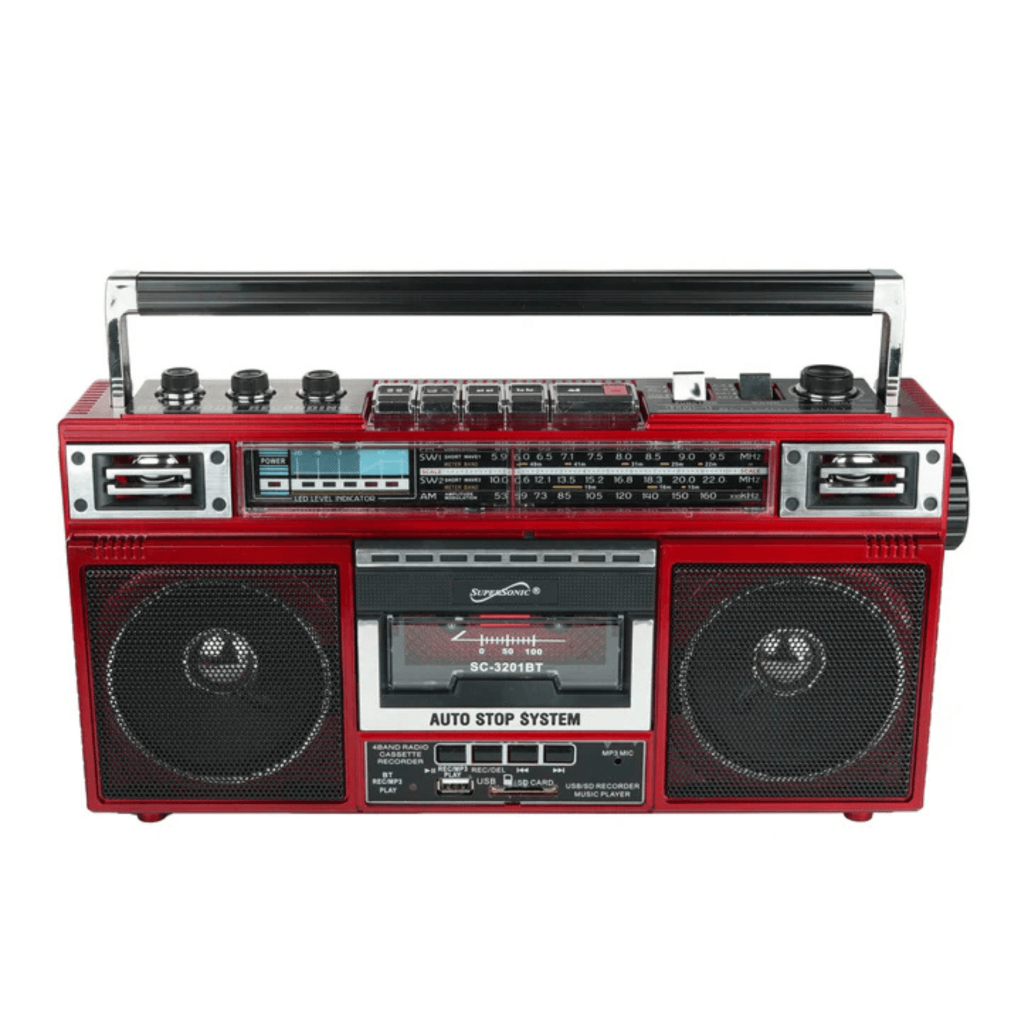 Supersonic 4 Band Bluetooth Radio & Cassette Player + Cassette To Mp3 Converter