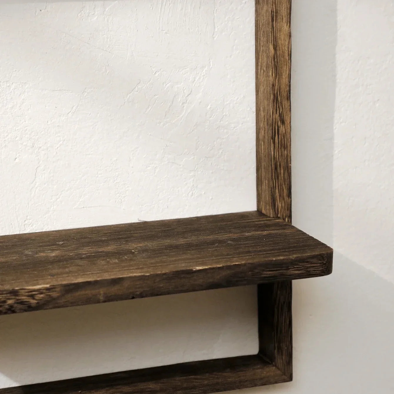 “Wall of Riffs” Industrial-Grade Wooden Hanging Shelf – Post-Modern Display Rack for Loud Lives & Louder Walls