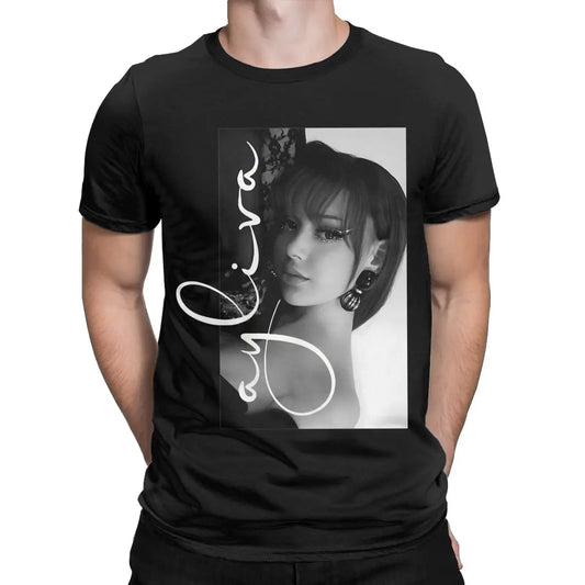 Ayliva Men's T-Shirt, 100% Cotton Graphic Tee, Round Neck Short Sleeve Casual Tops, Available in Plus Sizes