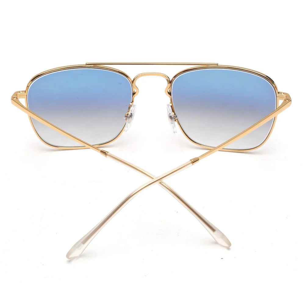 JM EdgeForce Square Sunglasses for Men & Women – Metal Frame UV400 Protection, Rock & Roll Ready