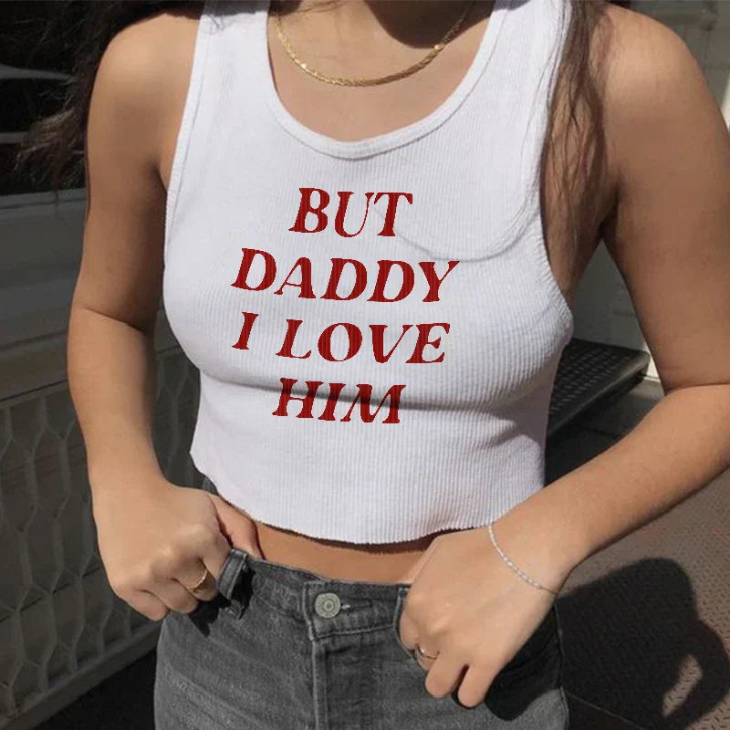 Rebel Romance: ‘But Daddy, I Love Him’ Y2K Fairycore Baby Tee – Sweet, Spicy & Slightly Defiant
