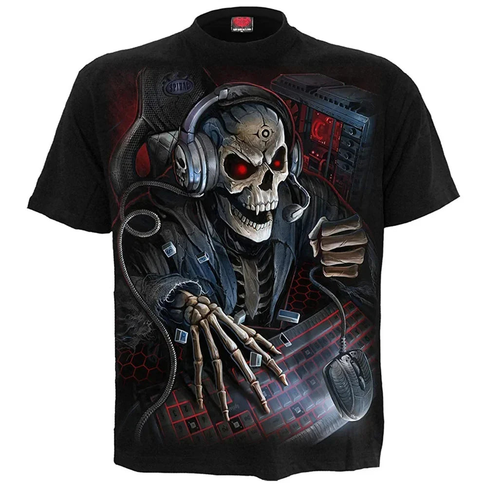 Dead Threads Vol. 1 – Skull 3D Oversized T-Shirt for Metalheads & Street Kings