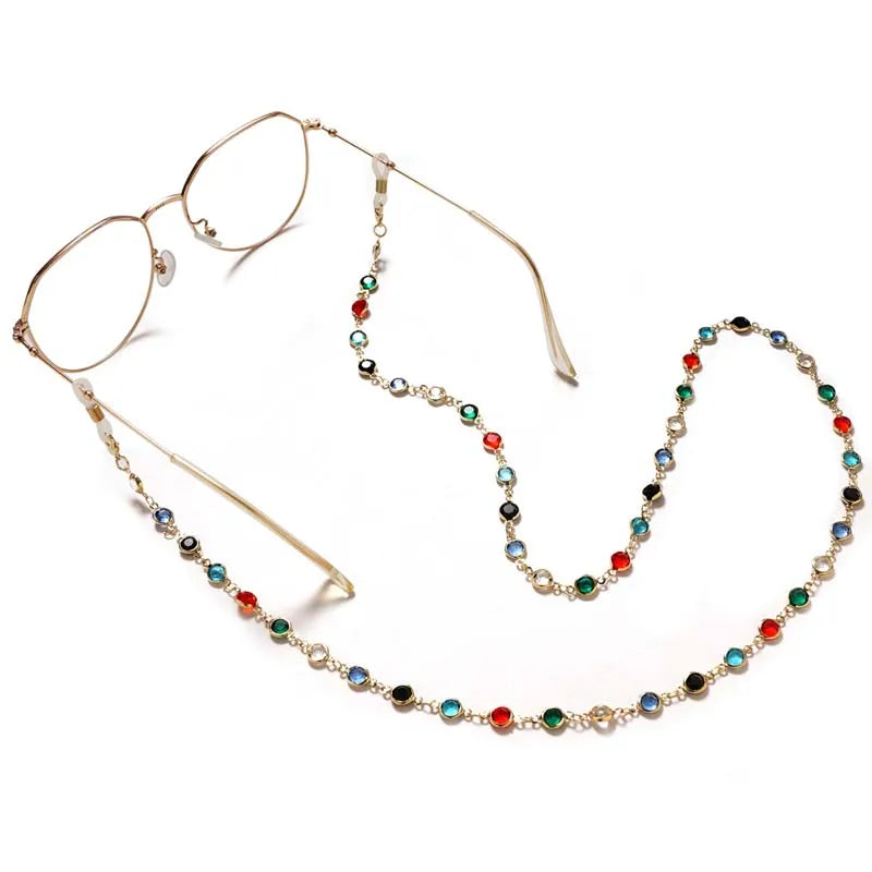 Zircon Crystal Beaded Eyeglass & Mask Chain: The Ultimate Accessory for Women