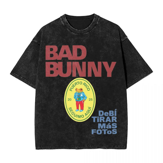 "Debi Tirar Más Fotos" Vintage Washed Bad Bunny T-Shirt – For Those Who Live Life Unfiltered