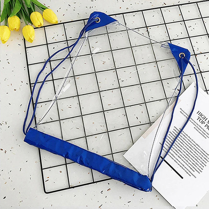 Crystal Coast Carry — Transparent Drawstring Beach & Gym Backpack (PVC, Lightweight, Happy-Vibes Capacity)