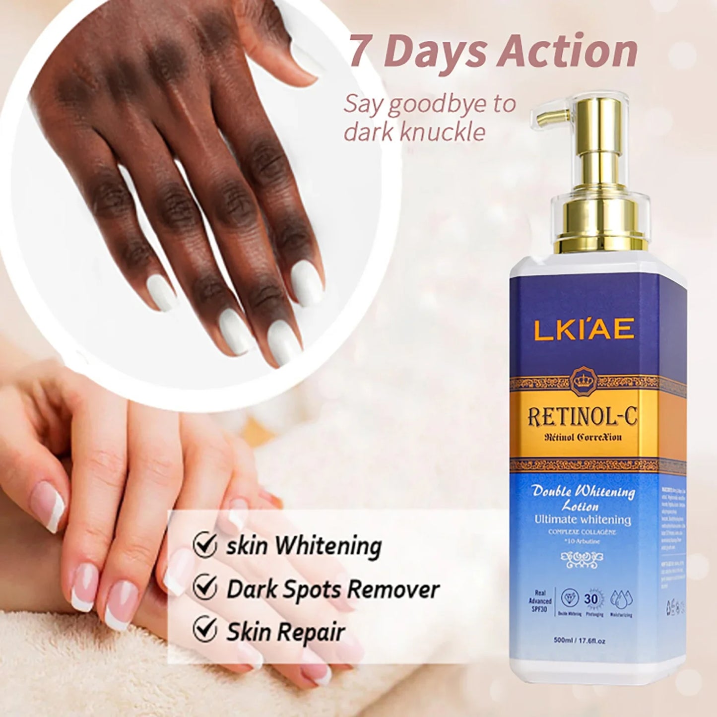 AILKE Korean Cosmetic Skin Care Set - Retinol & Glutathione for Whitening, Dark Spot Correcting & Youthful Glow