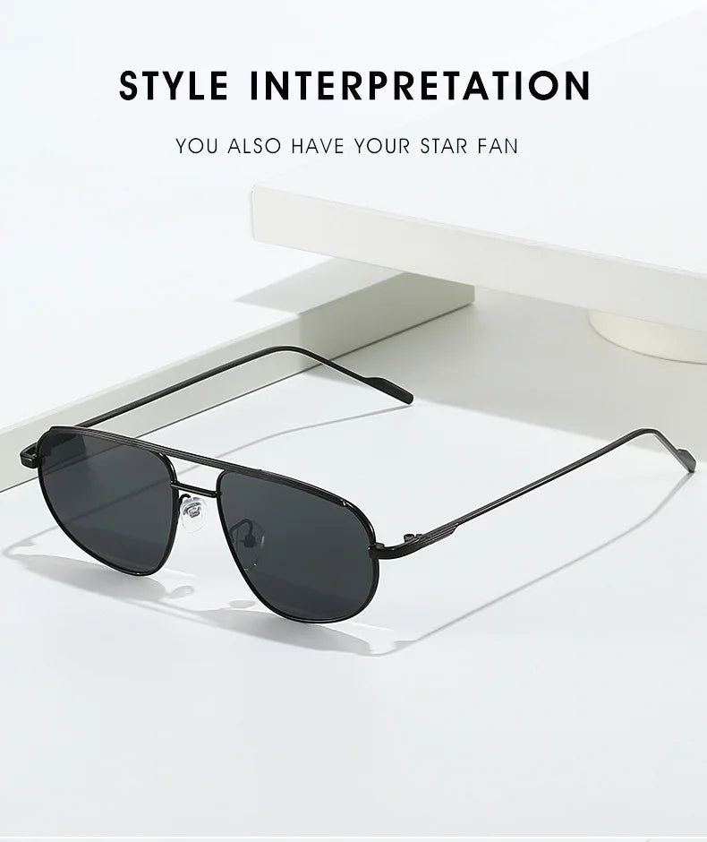 ThrasherVision Metal Punk Half-Frame Pilot Shades – UV400 Gradient Eyewear for Rebels & Rockstars