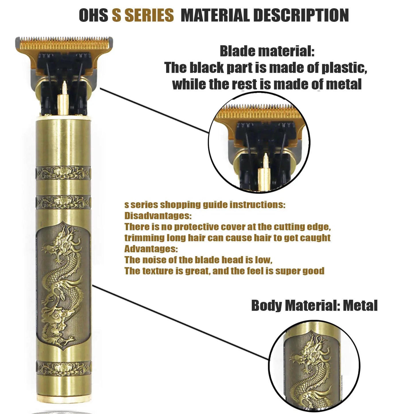 TrimMaster S1 Titanium Precision Hair Clipper – Rechargeable Beard & Body Grooming Shaver, Zero-Gap 0mm Ultra-Close Cut for Men