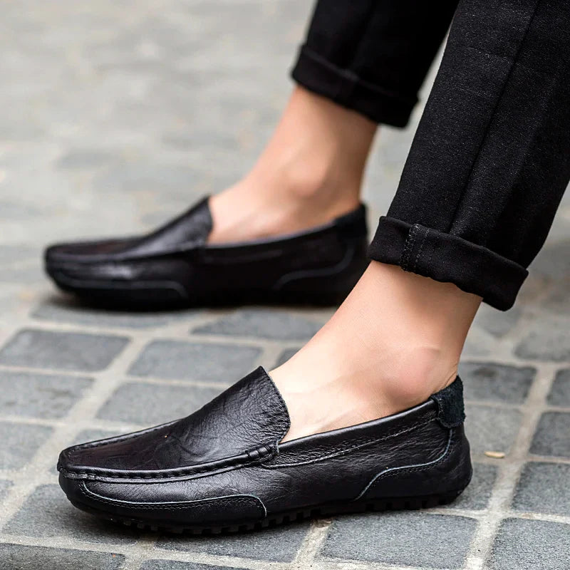 "Drive Boss Loafers" – Men’s Luxury Genuine Leather Anti-Skid Slip-On Dress & Driving Shoes