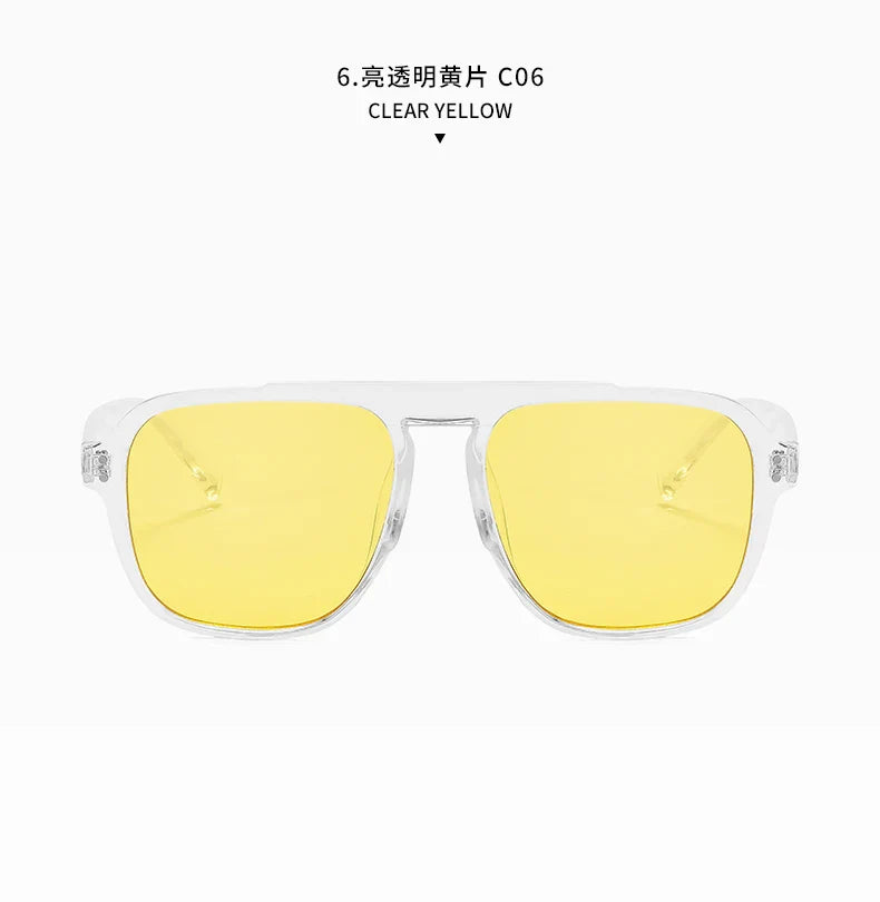 RiotVision Red Rivet Shades – Oversized Square Sunglasses for Rockstars and Outlaws