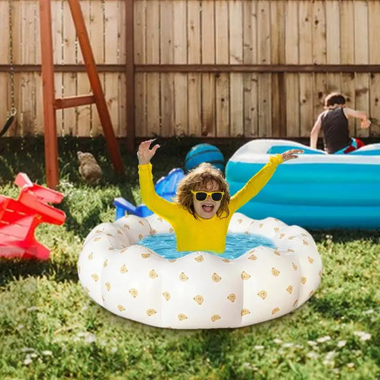 PetalSplash Foldable Kiddie & Pet Pool — Portable Summer Dip Fun for Kids, Dogs & Backyard Bliss