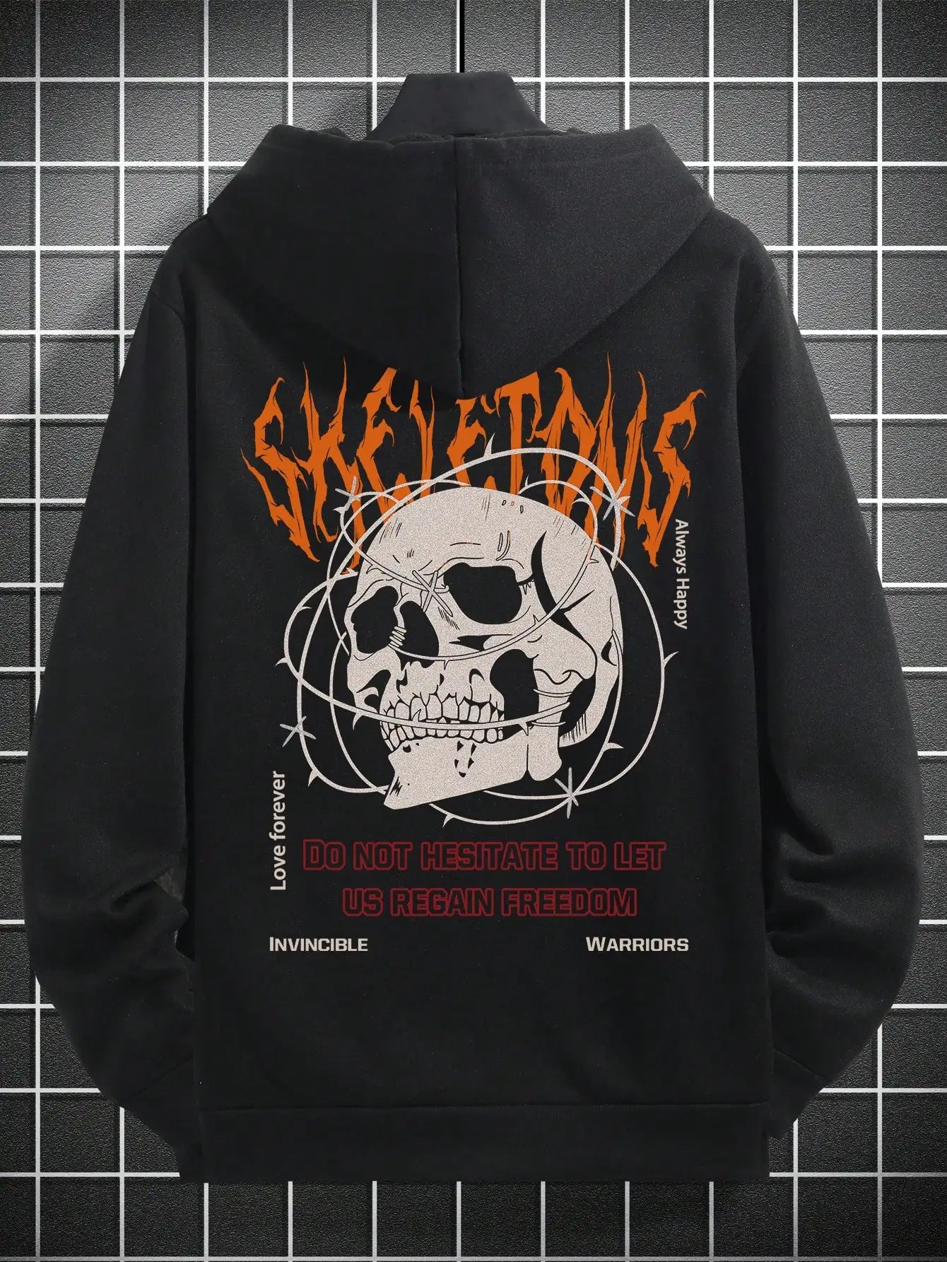Skeletons in Thorns Hoodie – Gothic Streetwear Pullover for Heavy Souls and Winter Chaos