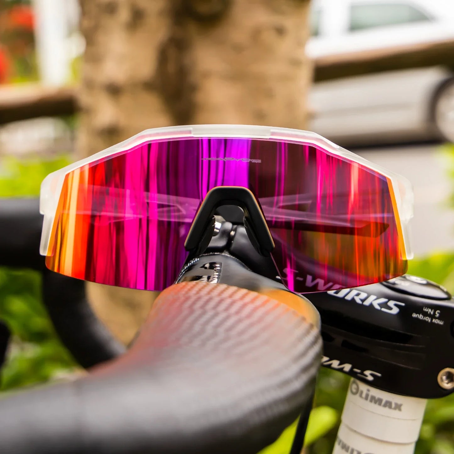Purple Afterburn Y2K Street-Racer Sunglasses – UV400 Shield for Cyclists, Gamers, Rebels & Headliners