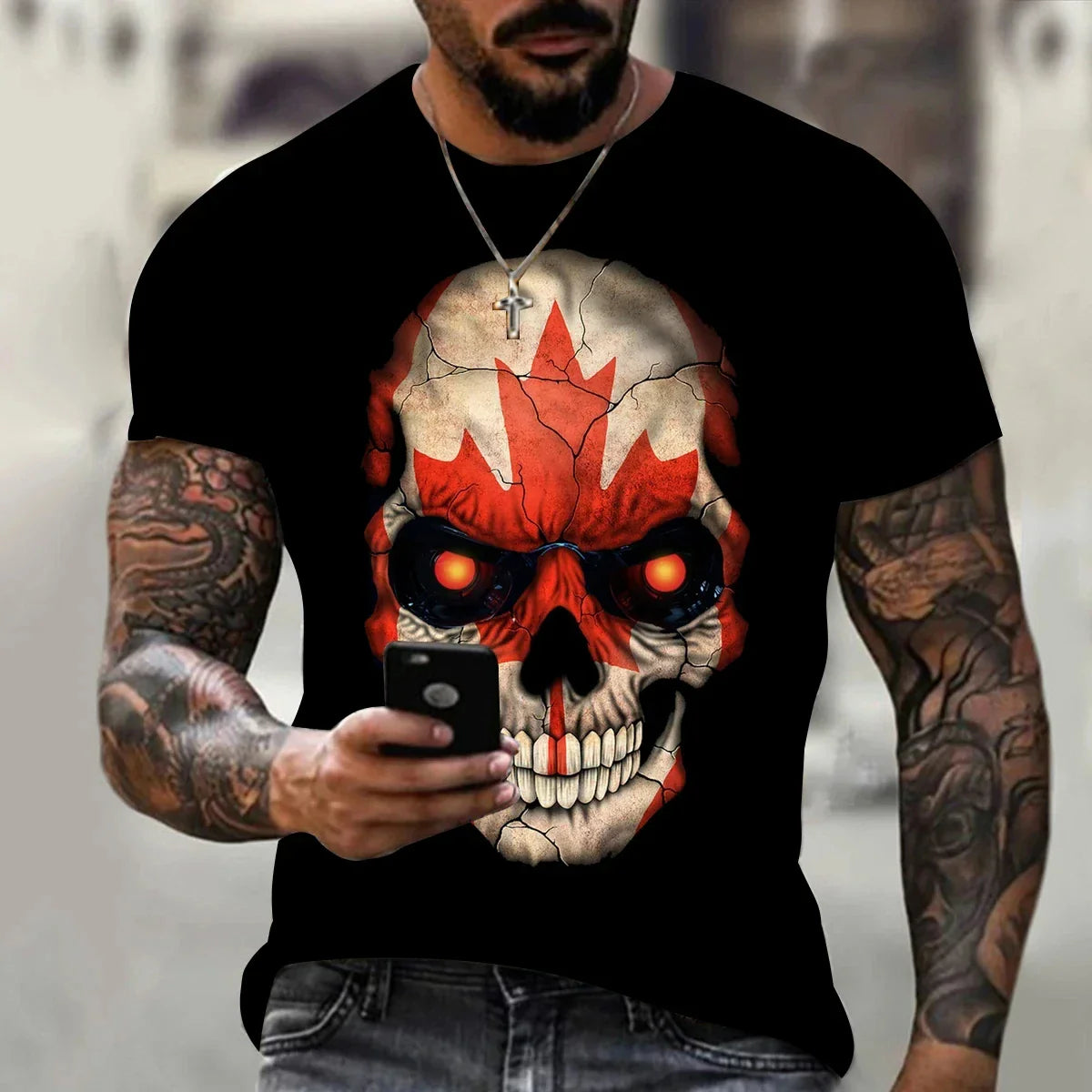 Dead Threads Vol. 1 – Skull 3D Oversized T-Shirt for Metalheads & Street Kings