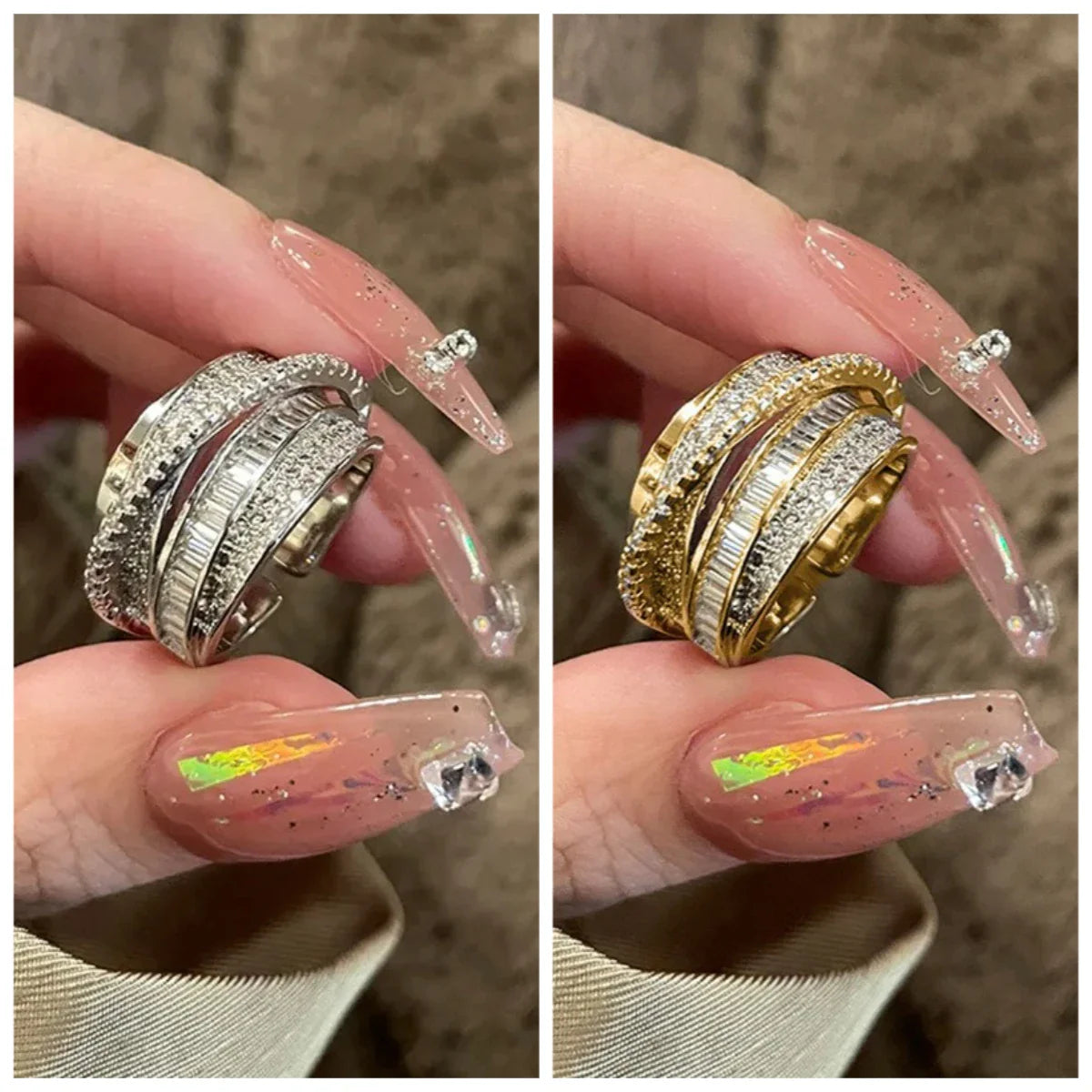 THOOBO! RippleEdge Irregular Pleated Ring — Adjustable Unisex Y2K Punk Fashion Statement Band for Women & Men ✨