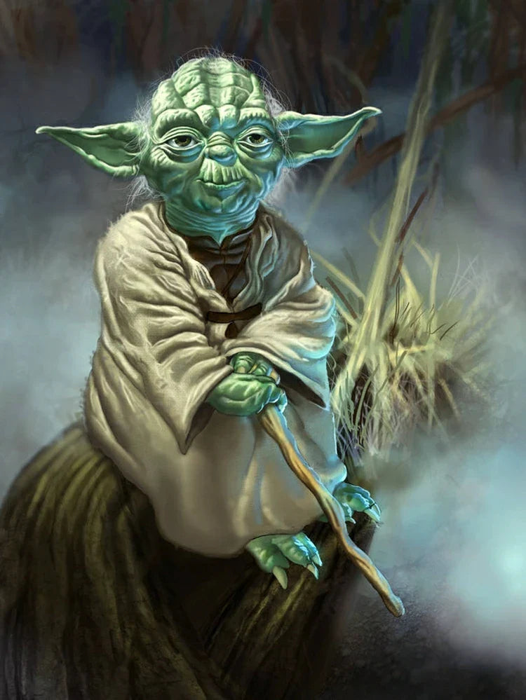 Baby Yoda Star Wars 5D Diamond Painting Cross Stitch Set – Ultimate DIY Sparkle Mosaic Art for Epic Home Decor & Gift