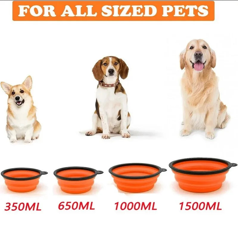 Tour Goblin Collapse-Bowl – Lizard Vigilante Folding Silicone Travel Feeder For Dogs, Cats & Road-Trip Renegades