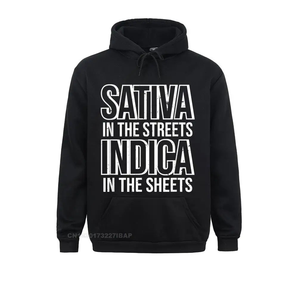 Sativa vs Indica Hoodie – 420 Heavy Hit Graphic Streetwear for Blunt Legends, Smoke Shows & Couch-Locked Icons