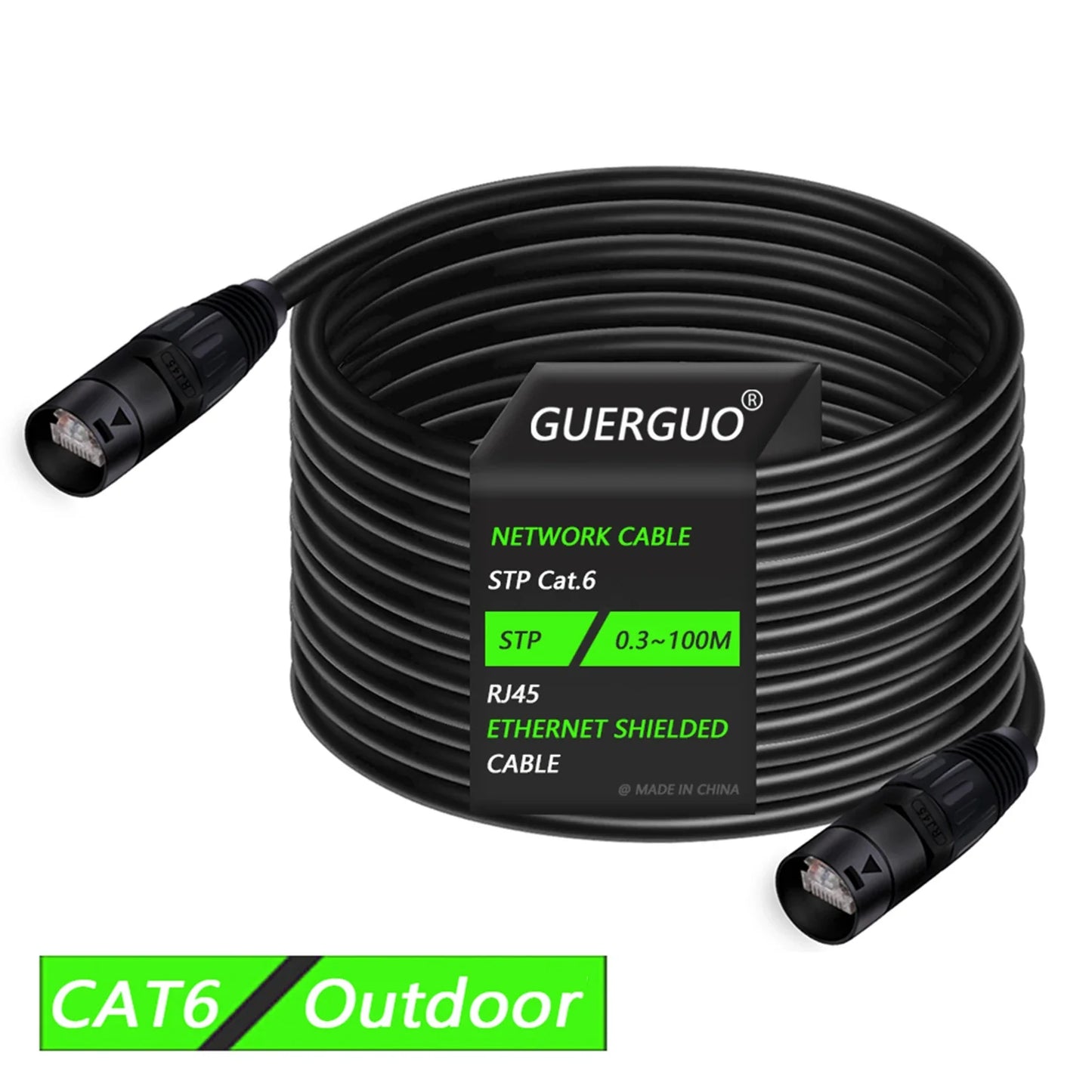 "Cable to the Grave" Ultra Shielded Cat5/Cat6 LAN Line – 0.3M-100M Stage-Ready STP/SFTP Ethernet Cable with Zinc Armor Ends
