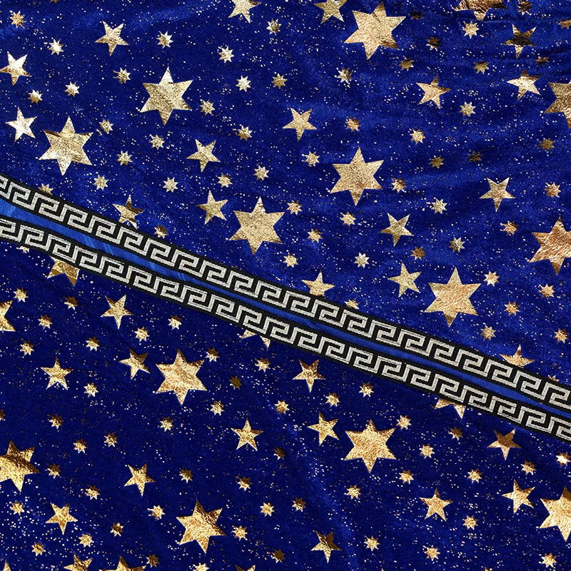 Adult Halloween Men Blue Robe and Hat | Star Moon Magic Magician Wizard Costume | Cosplay Role Playing