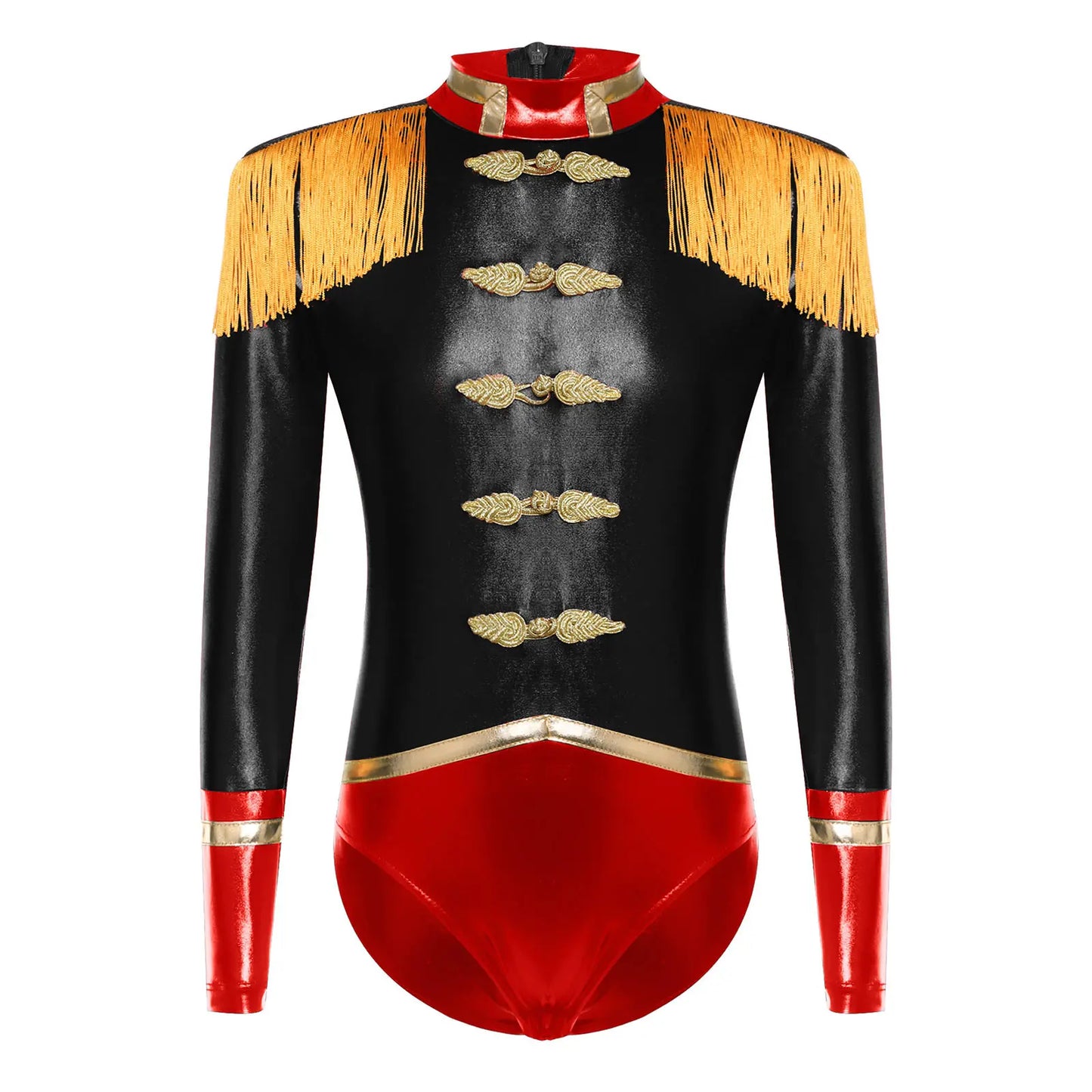 Girls Nutcracker Circus Ringmaster Costume – Medieval Royal Military Leotard Jumpsuit Halloween Cosplay