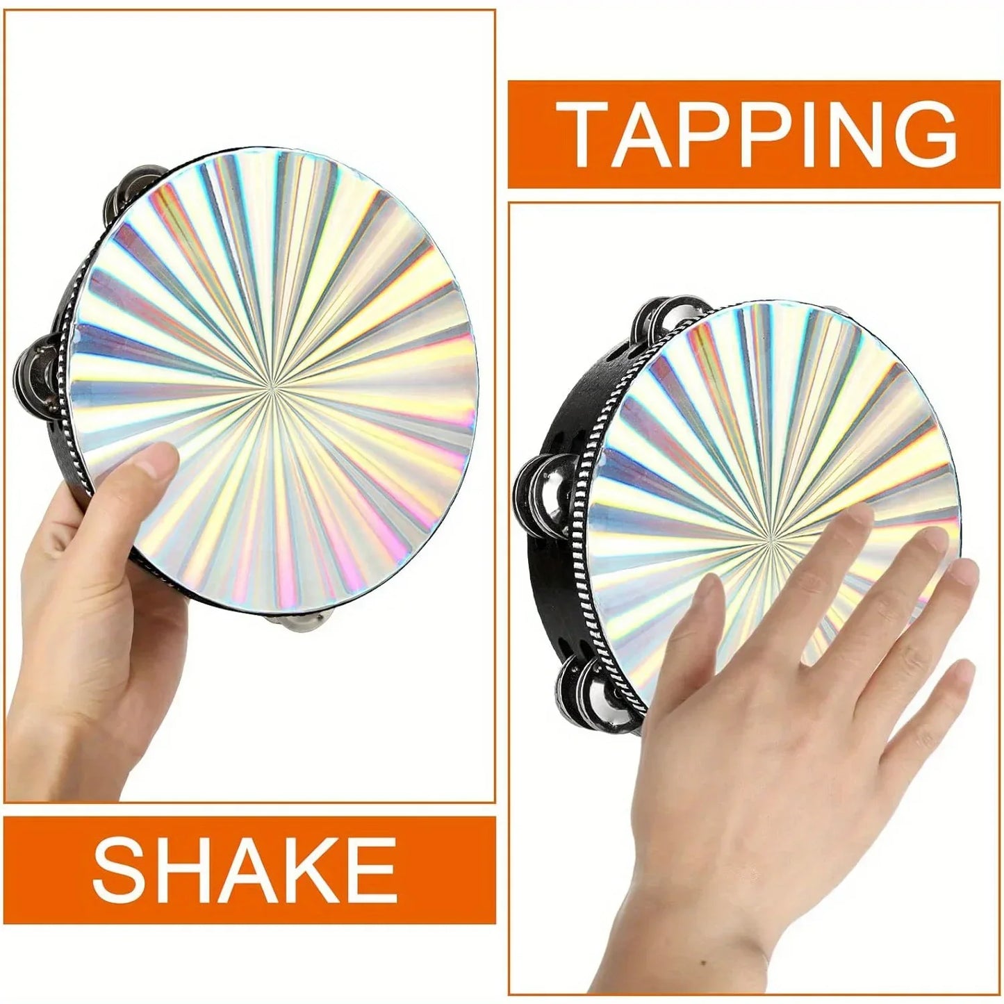 Shattertone Riot Tambourine – Reflective Double-Row Percussion Weapon for Stage Freakouts & Rhythm Rebels