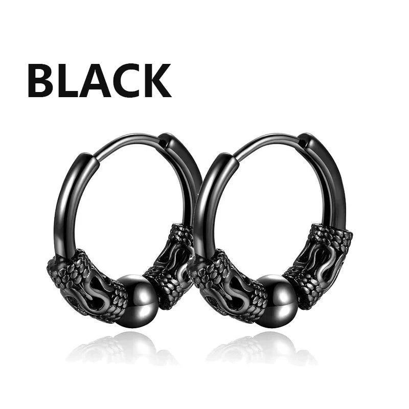 Punk Stainless Steel Stud Earrings - Edgy and Stylish
