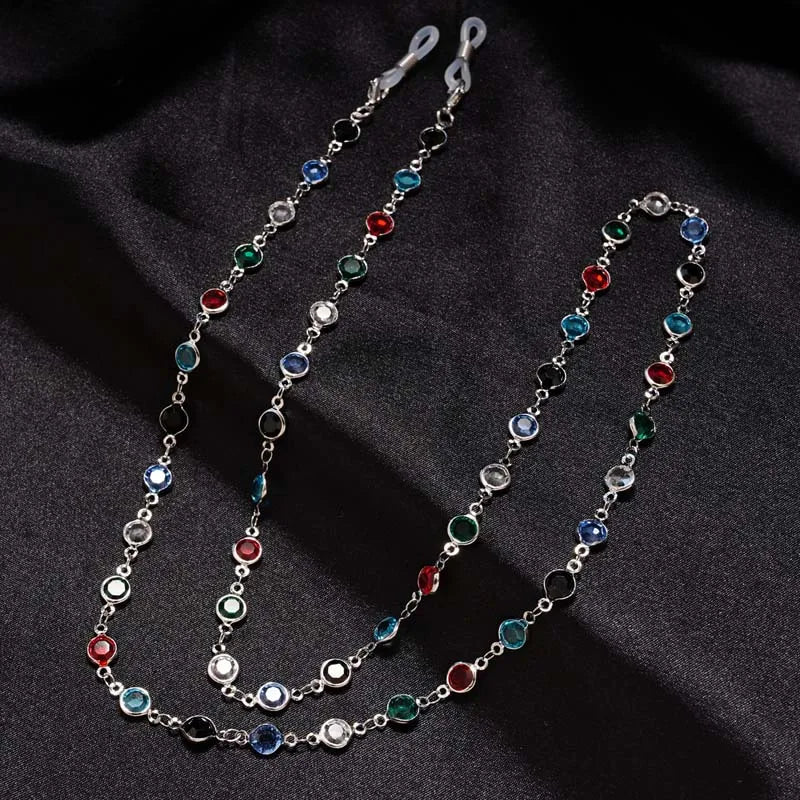 Zircon Crystal Beaded Eyeglass & Mask Chain: The Ultimate Accessory for Women