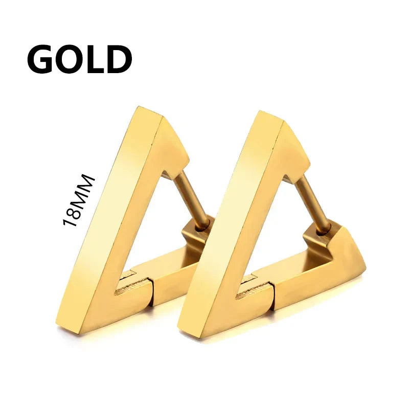 Punk Stainless Steel Stud Earrings - Edgy and Stylish