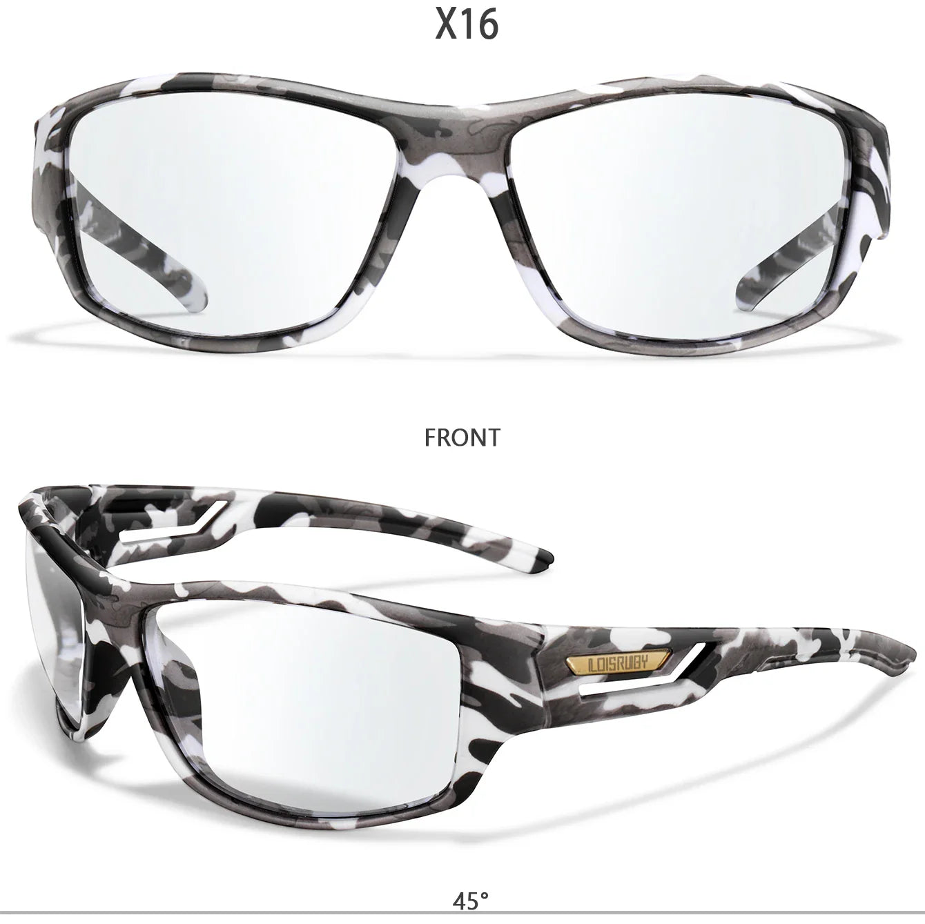 LOISRUBY CamoShift Photochromic Cycling Sunglasses – Road-Ready Vision for Every Light & Every Ride