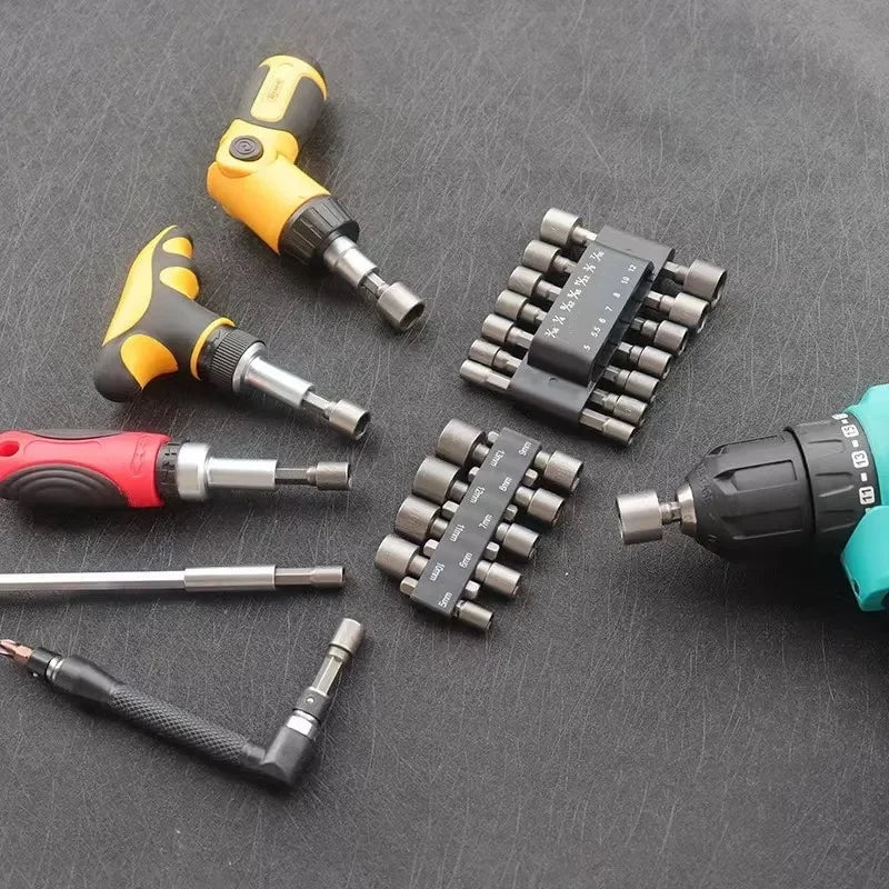 Gripzilla Hex Socket Driver Set – Snap, Drill & Dominate Every Bolt Mission (Fits All Power Drills!)